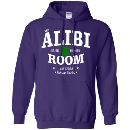 Wine Lovers T-shirt The Alibi Room Est.1963 Chicagoil Irish Drinks Russian Chick Purple