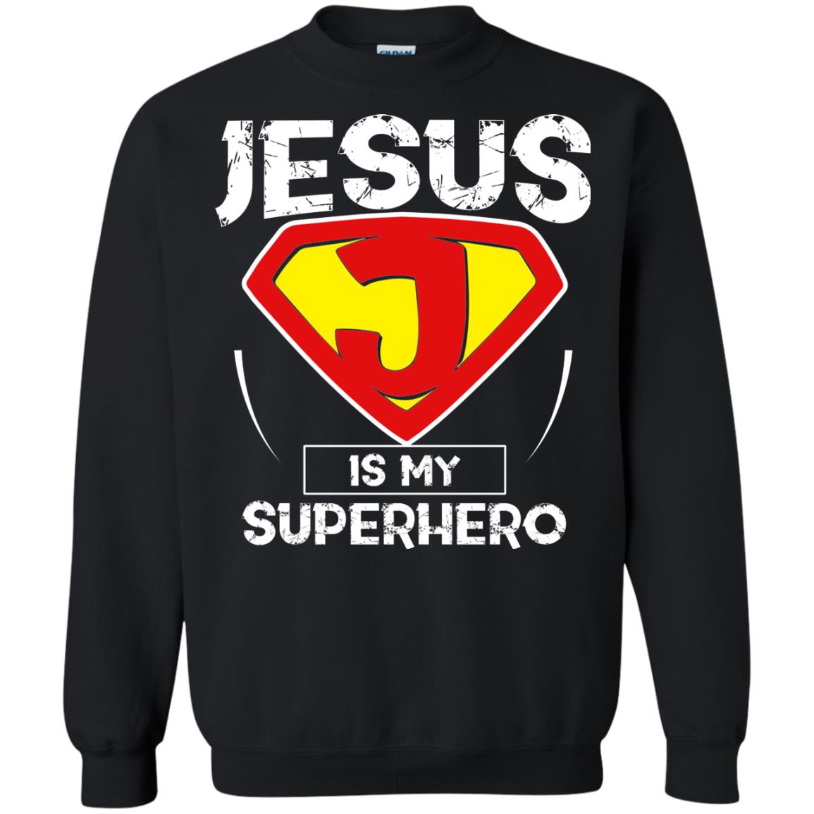 Jesus Is My Superhero Christian Movie Fan T-shirt Black