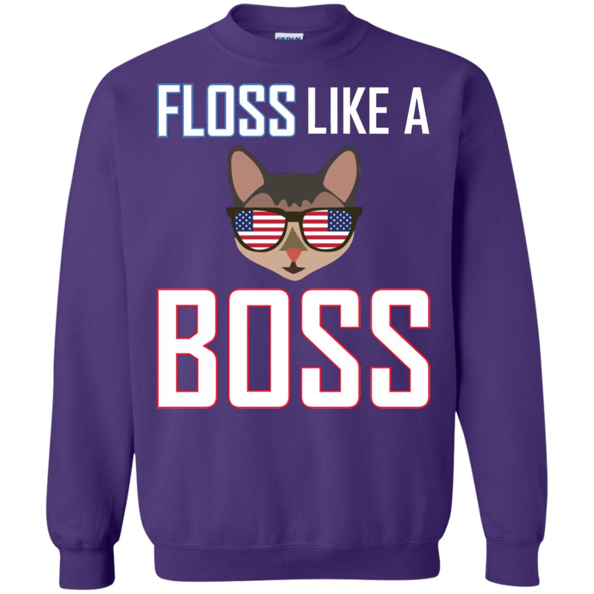 Floss Like A Boss Cat Shirt Purple