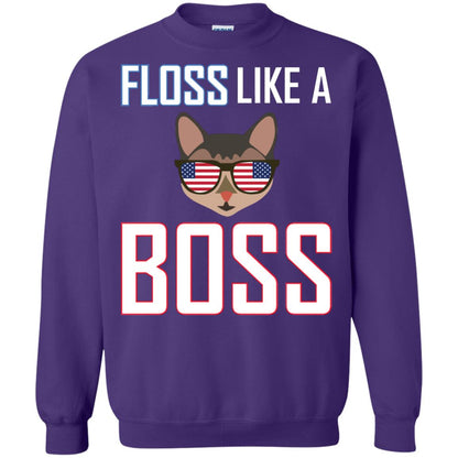 Floss Like A Boss Cat Shirt Purple