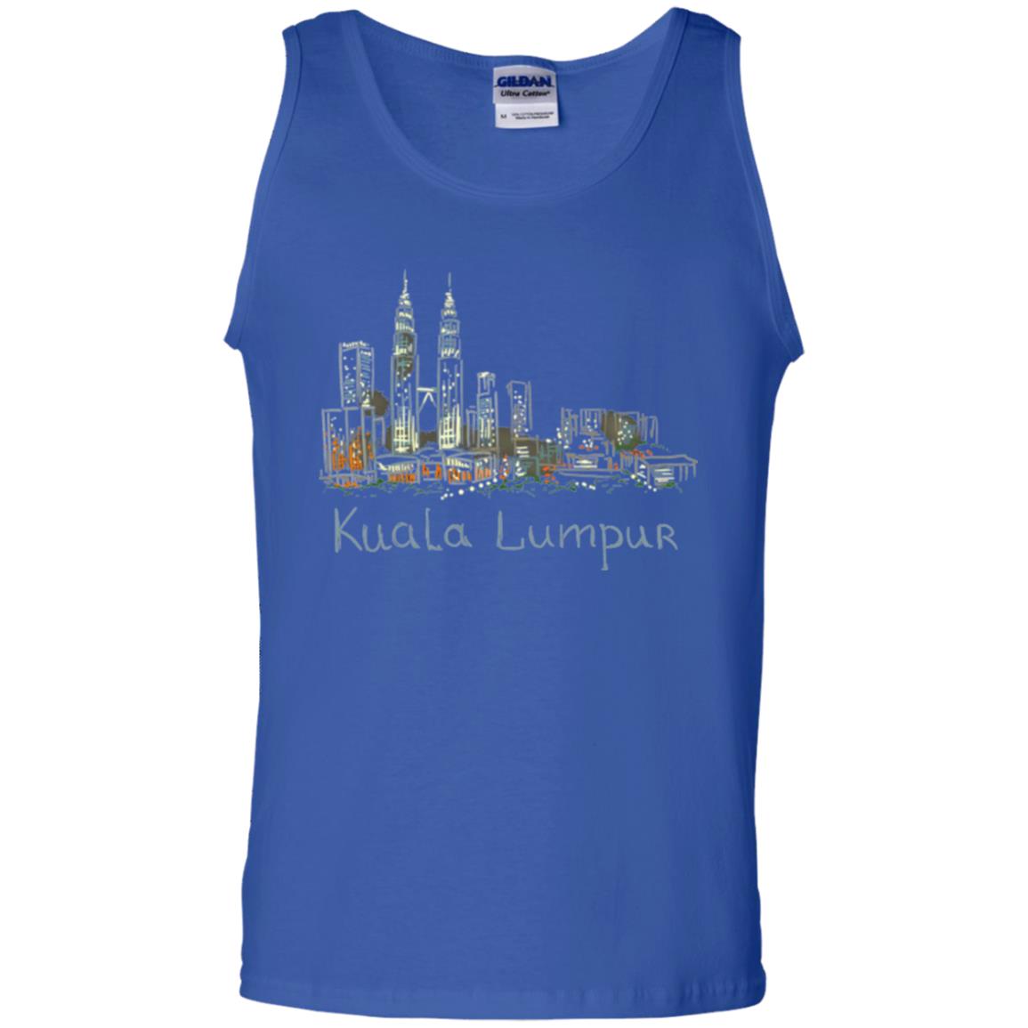 Kuala Lumpur Kl Panorama At Night T-shirt Royal