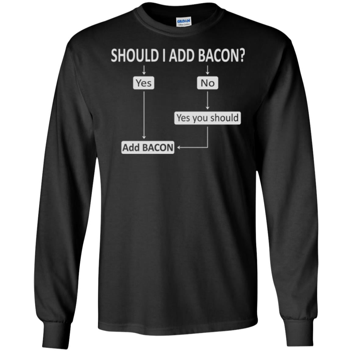 Bacon Lovers T-shirt Shoud I Add Bacon Black