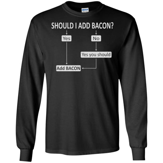 Bacon Lovers T-shirt Shoud I Add Bacon Black