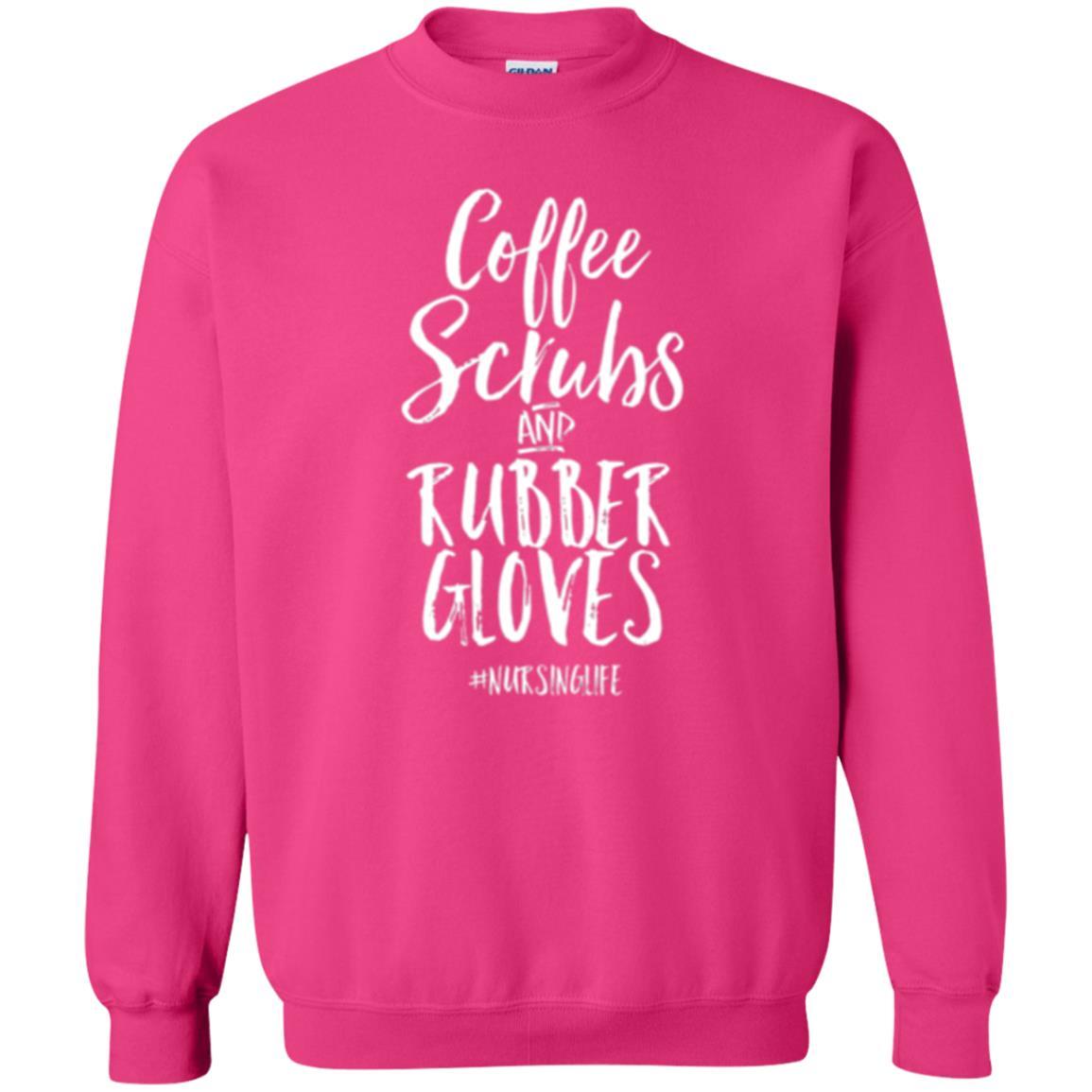 Nurse T-shirt Coffee Scrubs And Rubber Gloves Heliconia