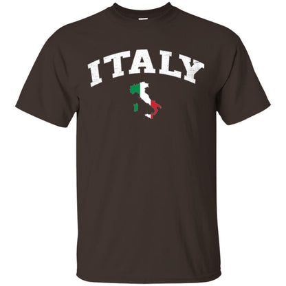 Italy T-shirt Flag Map Dark Chocolate