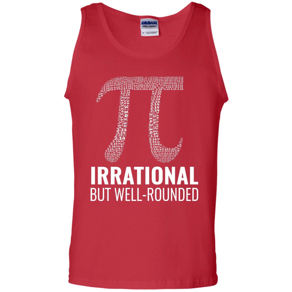Funny Pi Shirt Irrational But Well Rounded Red