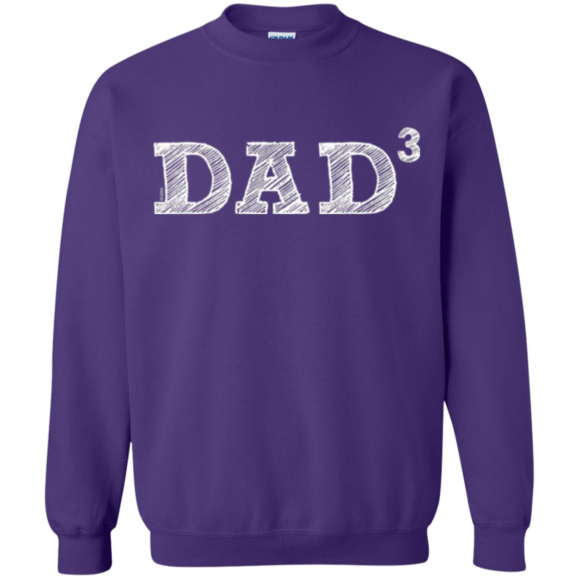 Men_s Dad3, Three Kids Father_s Day, Father Of Three T-shirt Purple