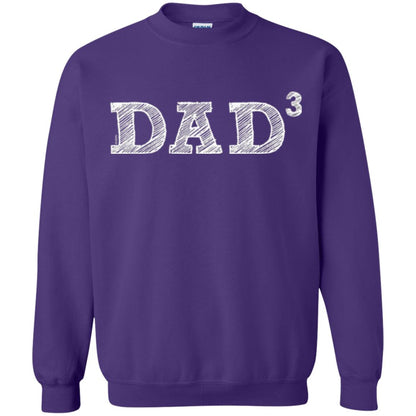 Men_s Dad3, Three Kids Father_s Day, Father Of Three T-shirt Purple