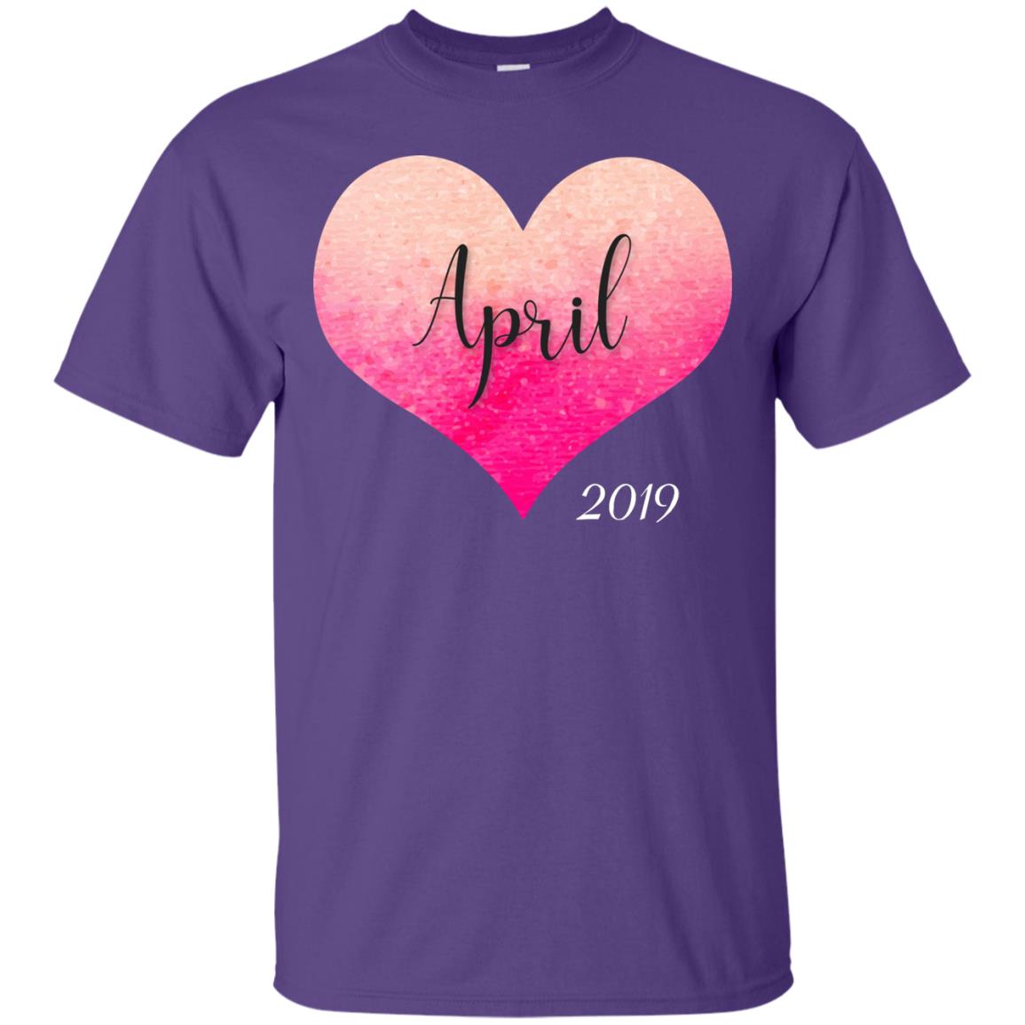 Pregnancy Reveal Announcement Party April 2019 Shirt Purple
