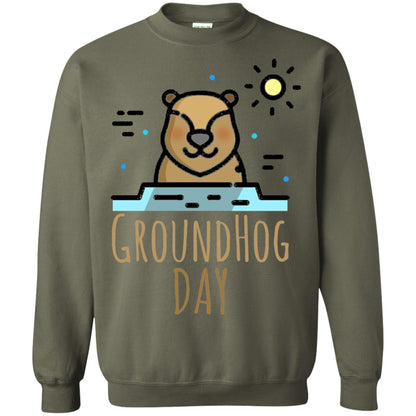 Happy Groundhog Day T-shirt Feb 2nd Military Green