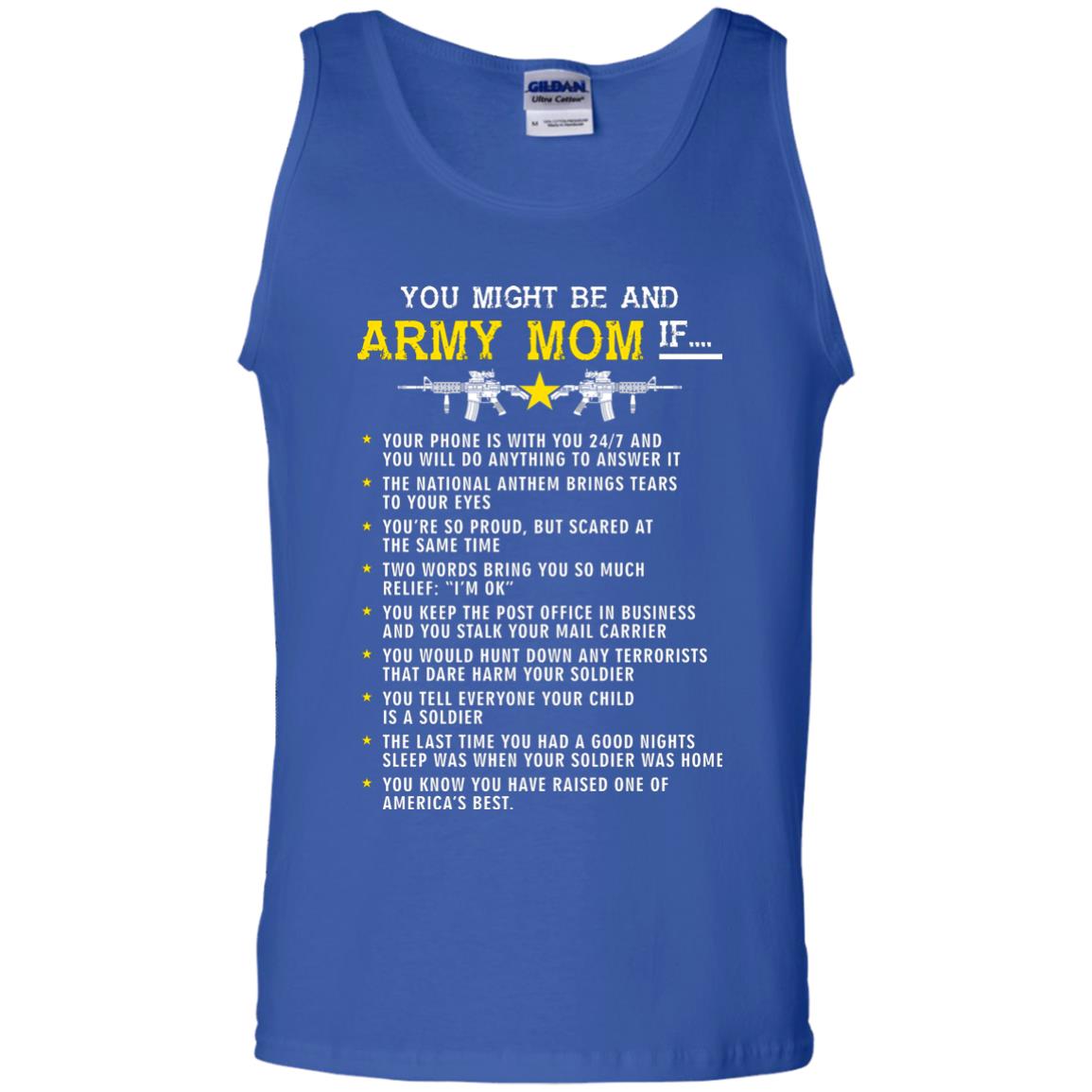 Veteran T-shirt You Might Be An Army Mom If Royal