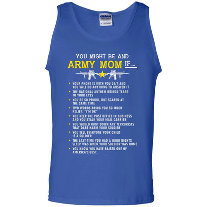 Veteran T-shirt You Might Be An Army Mom If Royal