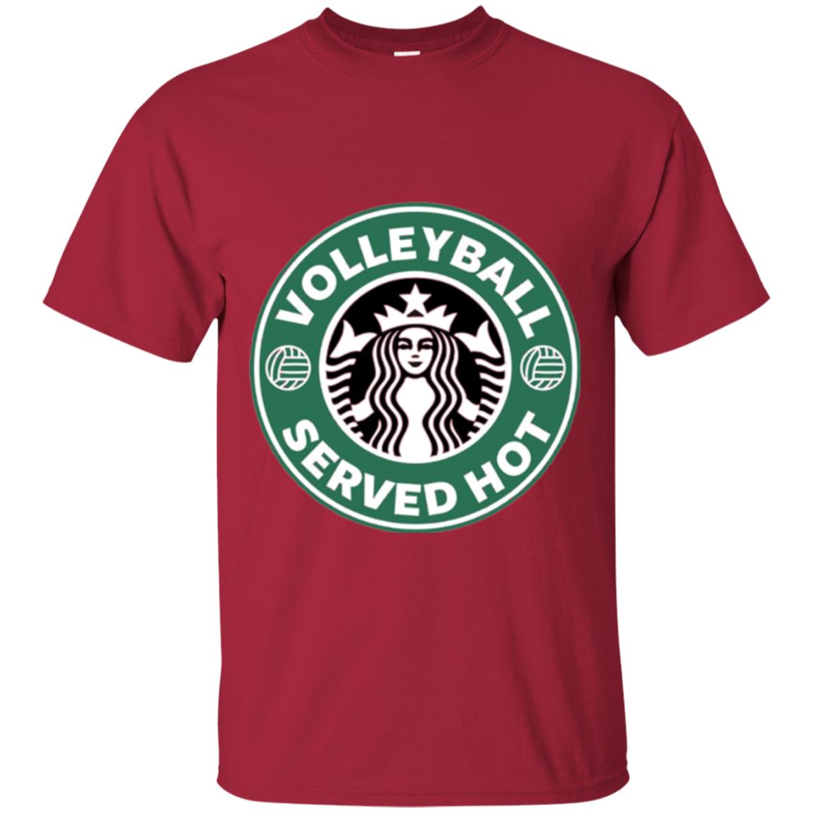 Volleyball Lovers T-shirt Served Hot Cardinal