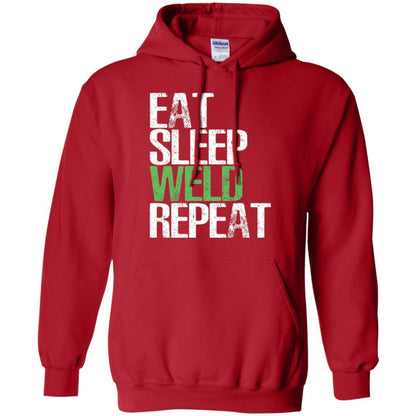 Welding T-shirt Eat Sleep Weld Repeat Red