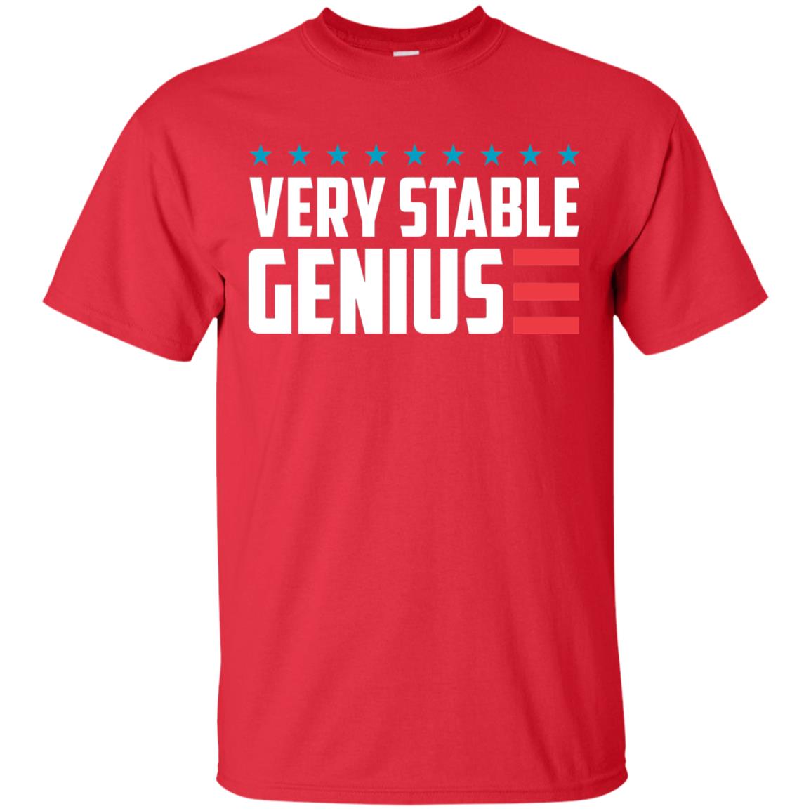 Funny Political T-shirt Very Stable Genius Red