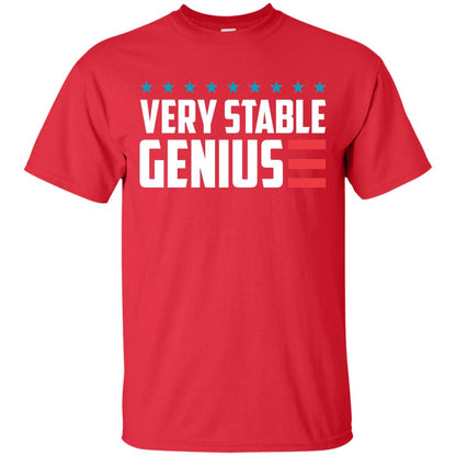 Funny Political T-shirt Very Stable Genius Red