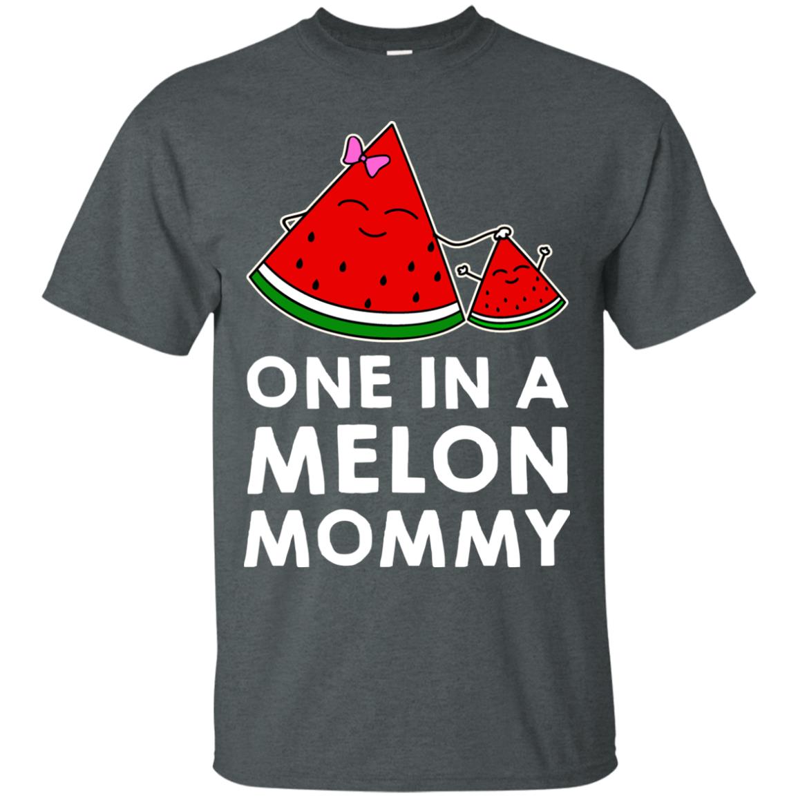 One In A Melon Mommy Funny Summer Melon Fruit Shirt Dark Heather