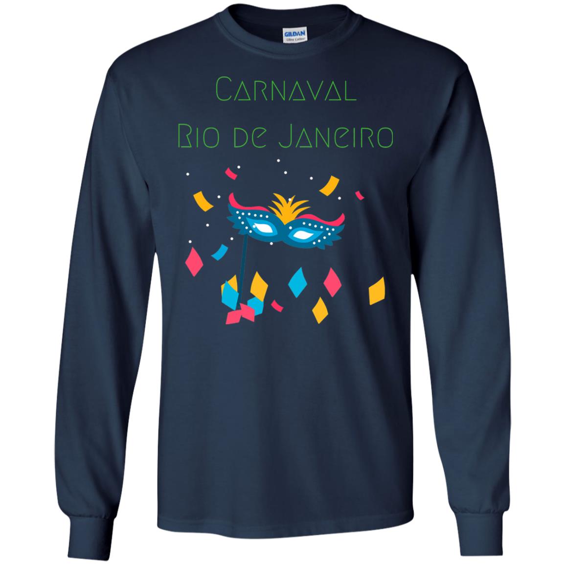 Mardi Gras T-shirt Rio Carnival Carnaval Rio De Janeiro Brazil Navy