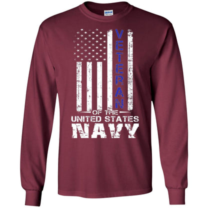Us Navy Veteran T-shirt Maroon