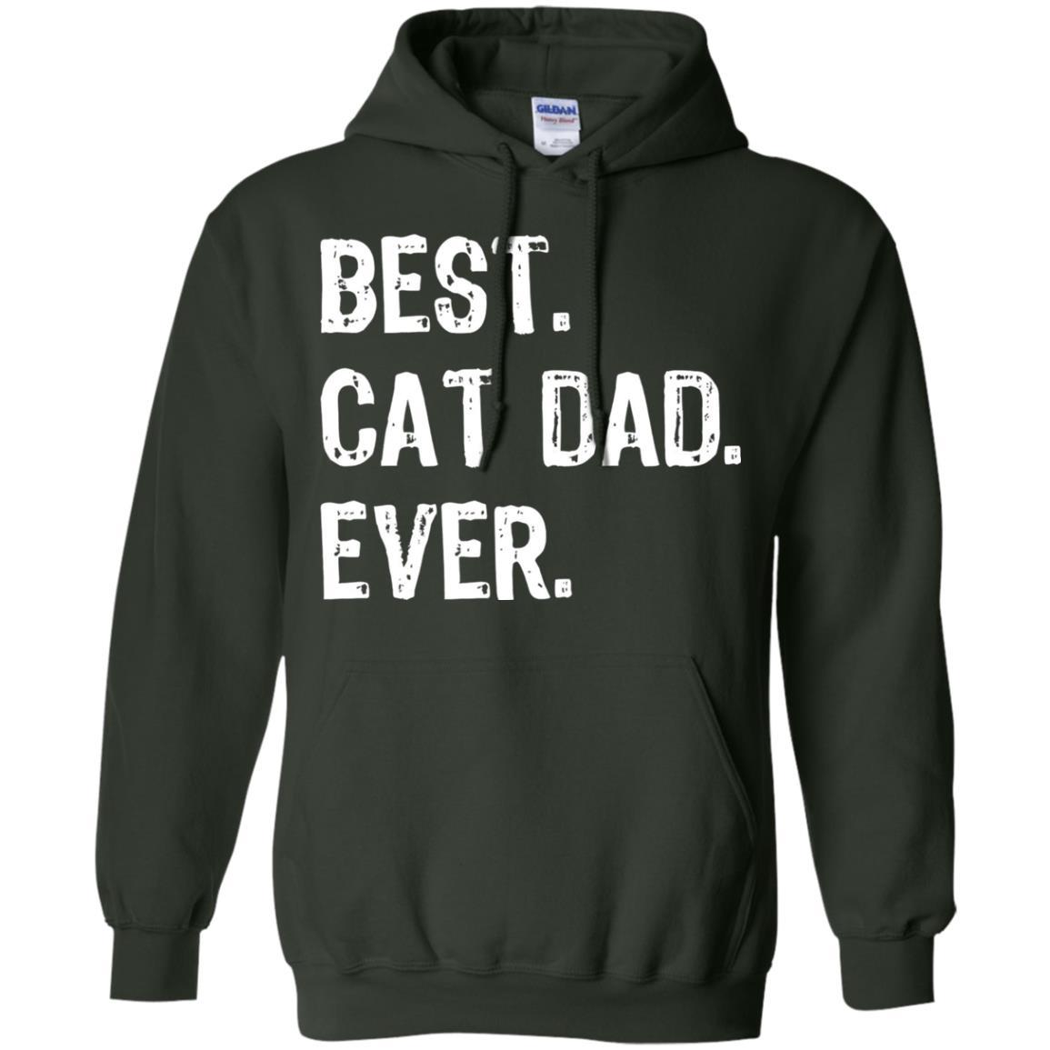 Cat Lover T-shirt Best Cat Dad Ever Forest Green