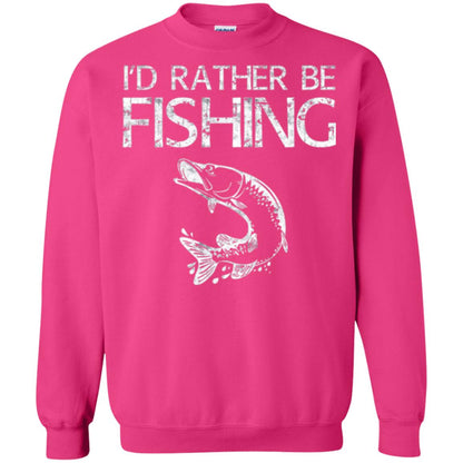 Funny Fisherman T-shirt I_d Rather Be Fishing Heliconia