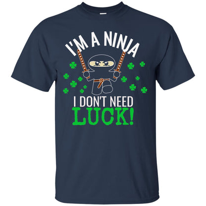 Ninja Luck Green St. Patrick_s Day T-shirt Navy