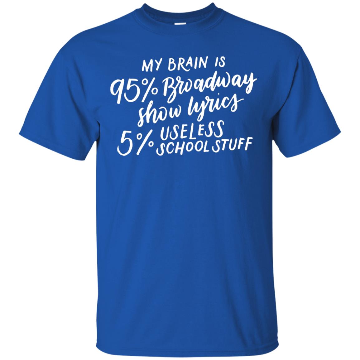 My Brain Is 95% Broadway Drama Actor Actress T-shirt Royal