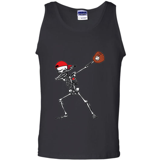 Dabbing Skeleton Baseball Lover T-shirt Black