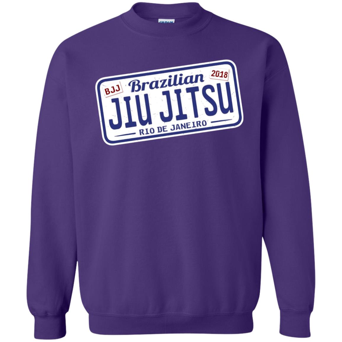 Funny Jiu Jitsu Bjj License Plate T-shirt Purple