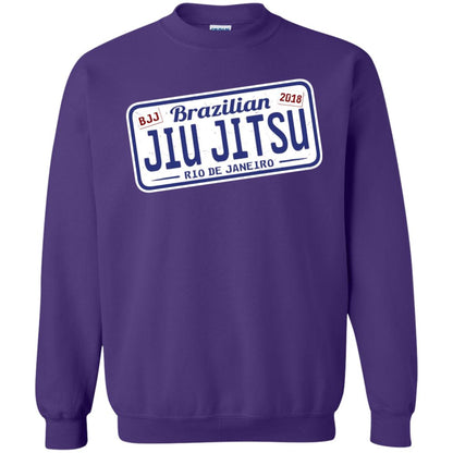 Funny Jiu Jitsu Bjj License Plate T-shirt Purple