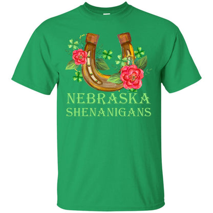Horse Lover T-shirt Nebraska Shenanigans Irish Green