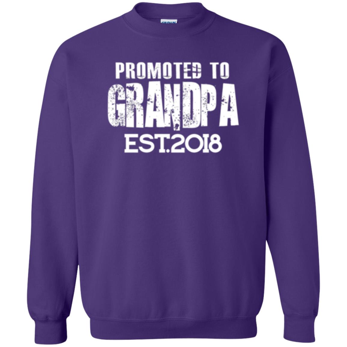 Papa T-shirt Promoted To Grandpa Est 2018 T-shirt Purple