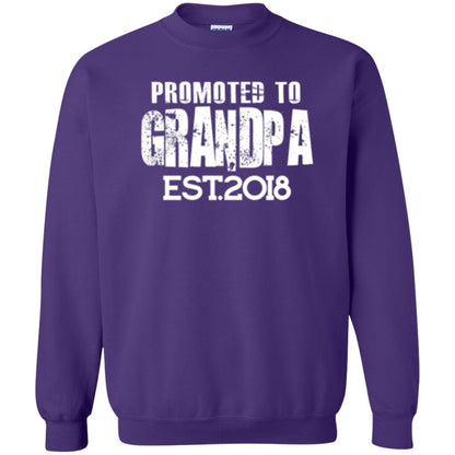 Papa T-shirt Promoted To Grandpa Est 2018 T-shirt Purple