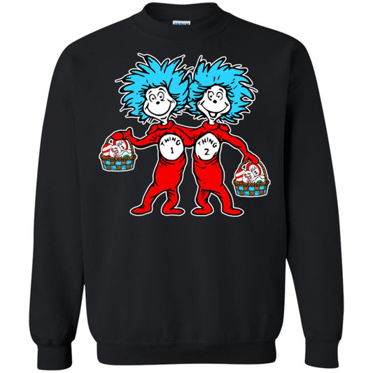 Dr. Seuss Thing 1 Thing 2 Easter Egg T-shirt Black