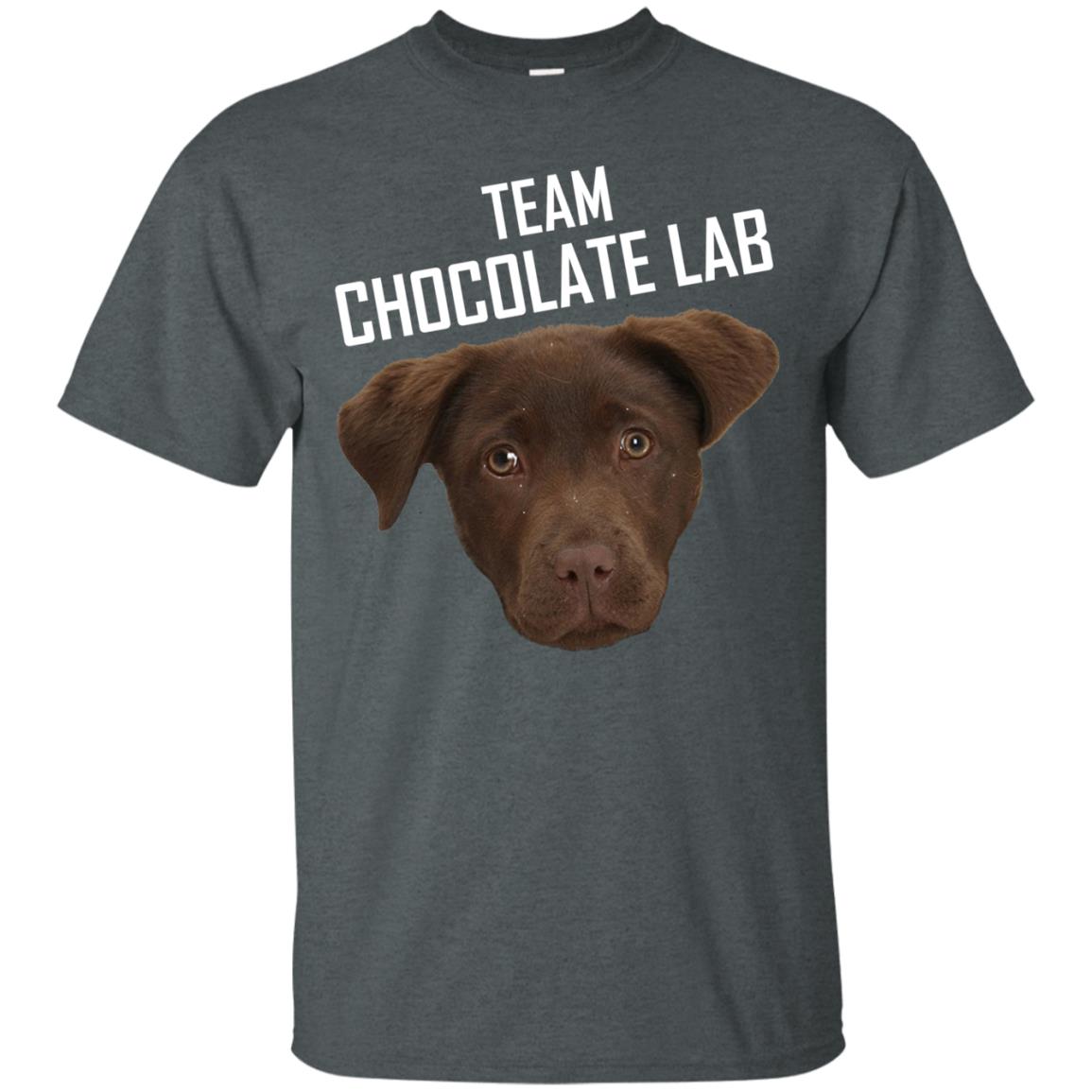Team Chocolate Lab Labrador Retriever Lover Funny Shirt Dark Heather