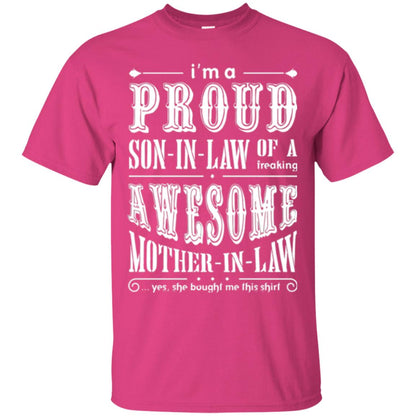 Son In Law T-shirt Of A Freaking Awesome Mother In Law Heliconia