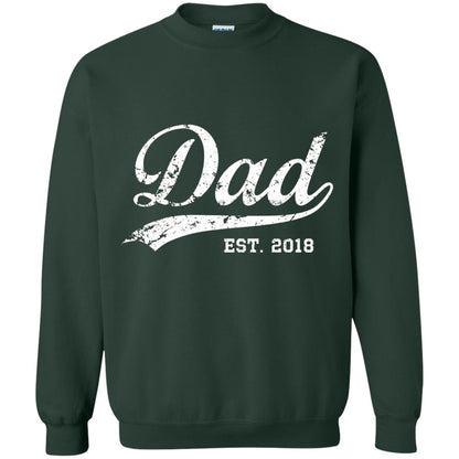 Dad Est. 2018 Vintage New Dad Daddy T-shirt Forest Green