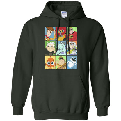 Epic Boxed Up Line Up Character Graphic T-shirt Forest Green