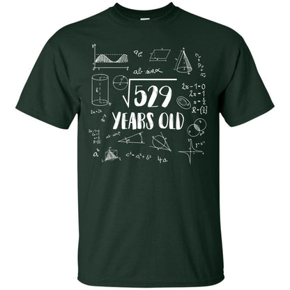 Square Root Of 529 23rd Birthday 23 Years Old Math T-shirt Forest