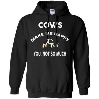 Cow Lovers T-shirt Cows Make Me Happy You Not So Much Black