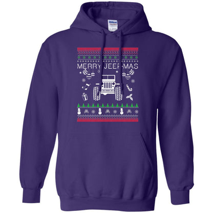 Christmas T-shirt Mery Jeep-mas Jeep Ugly Purple