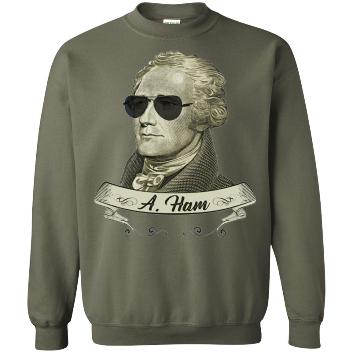 Funny Hamilton T-shirt Military Green