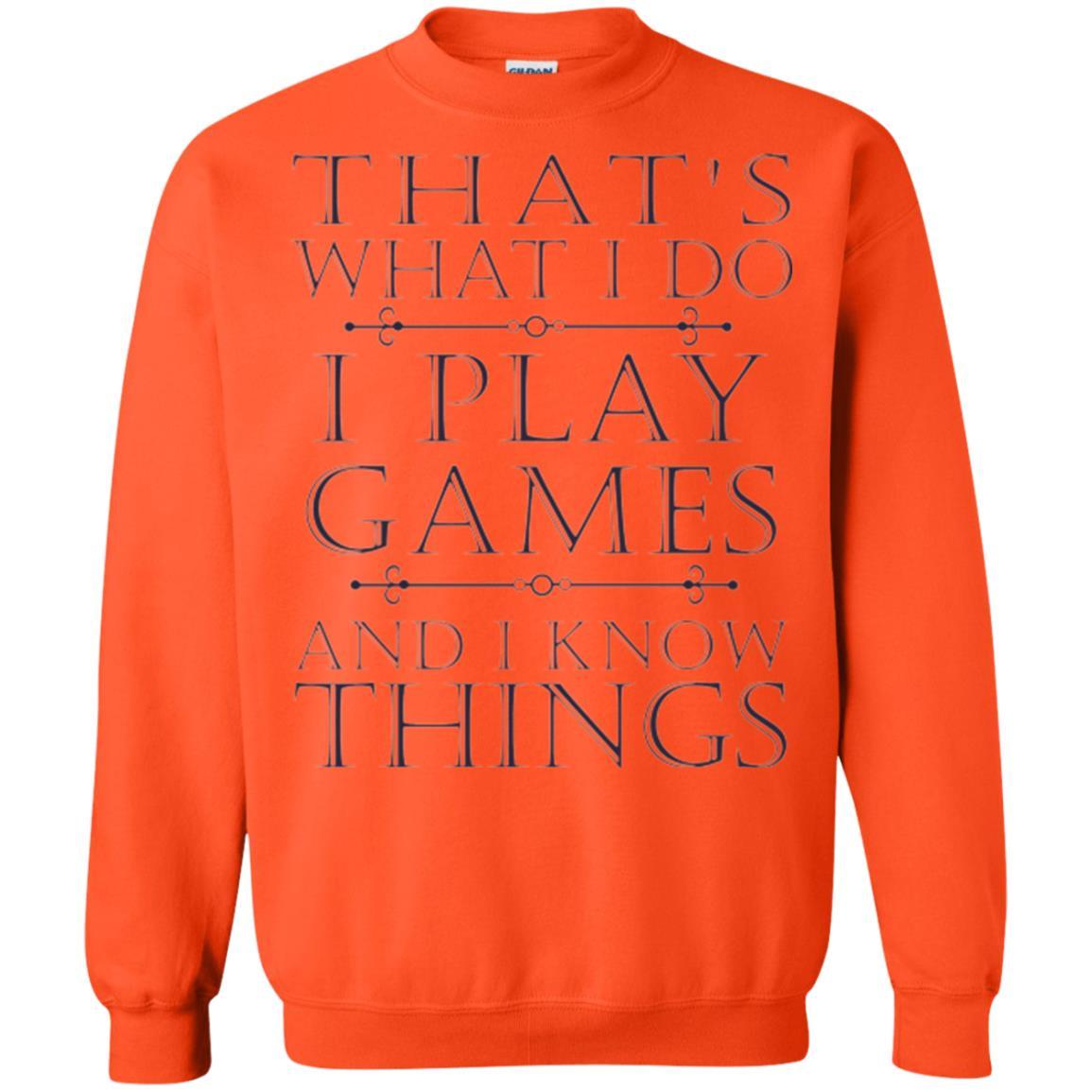 Gamer T-shirt That's What I Do I Play Games Orange