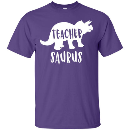 Teachersaurus Shirt Funny Appreciation Gift Teacher Dinosaur Purple
