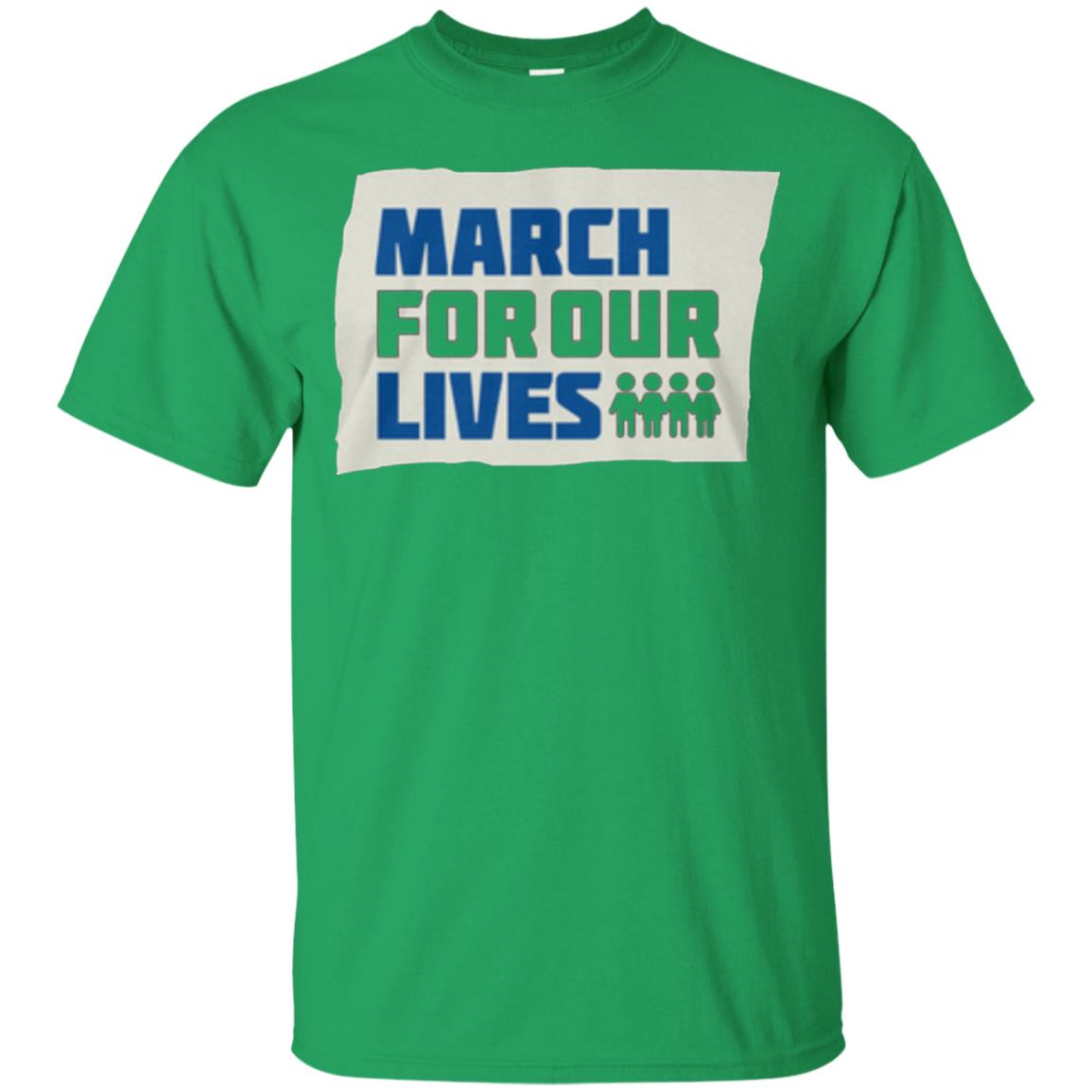 March For Our Lives Anti Gun T-shirt Irish Green