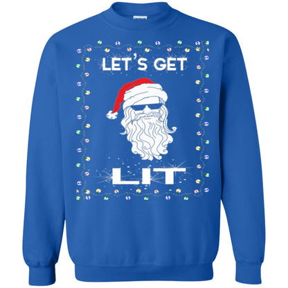 Christmas T-shirt Let_s Get Lit Royal