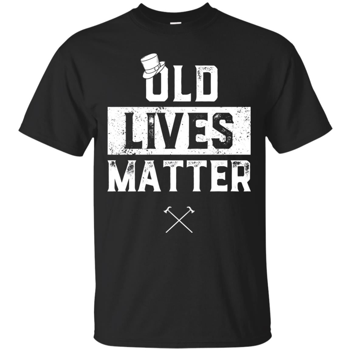 Old Lives Matter Funny Elderly 60th Birthday Shirt Black