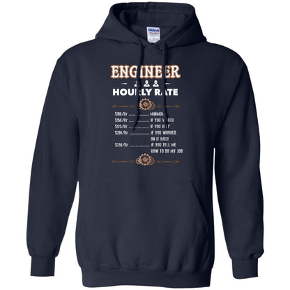 Engineer Hourly Rate Shirt For Mens Or Womens Navy