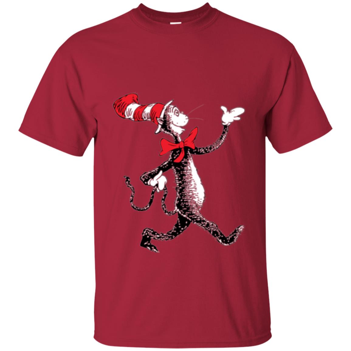 Dr. Seuss Strolling Cat Autism Awareness T-shirt Cardinal