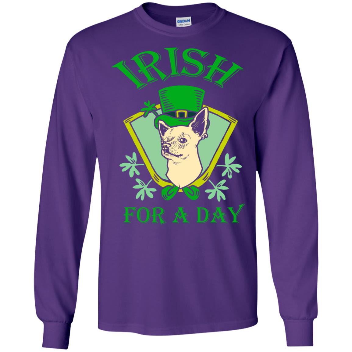 Saint Patrick's Day T-shirt Irish For A Day Purple